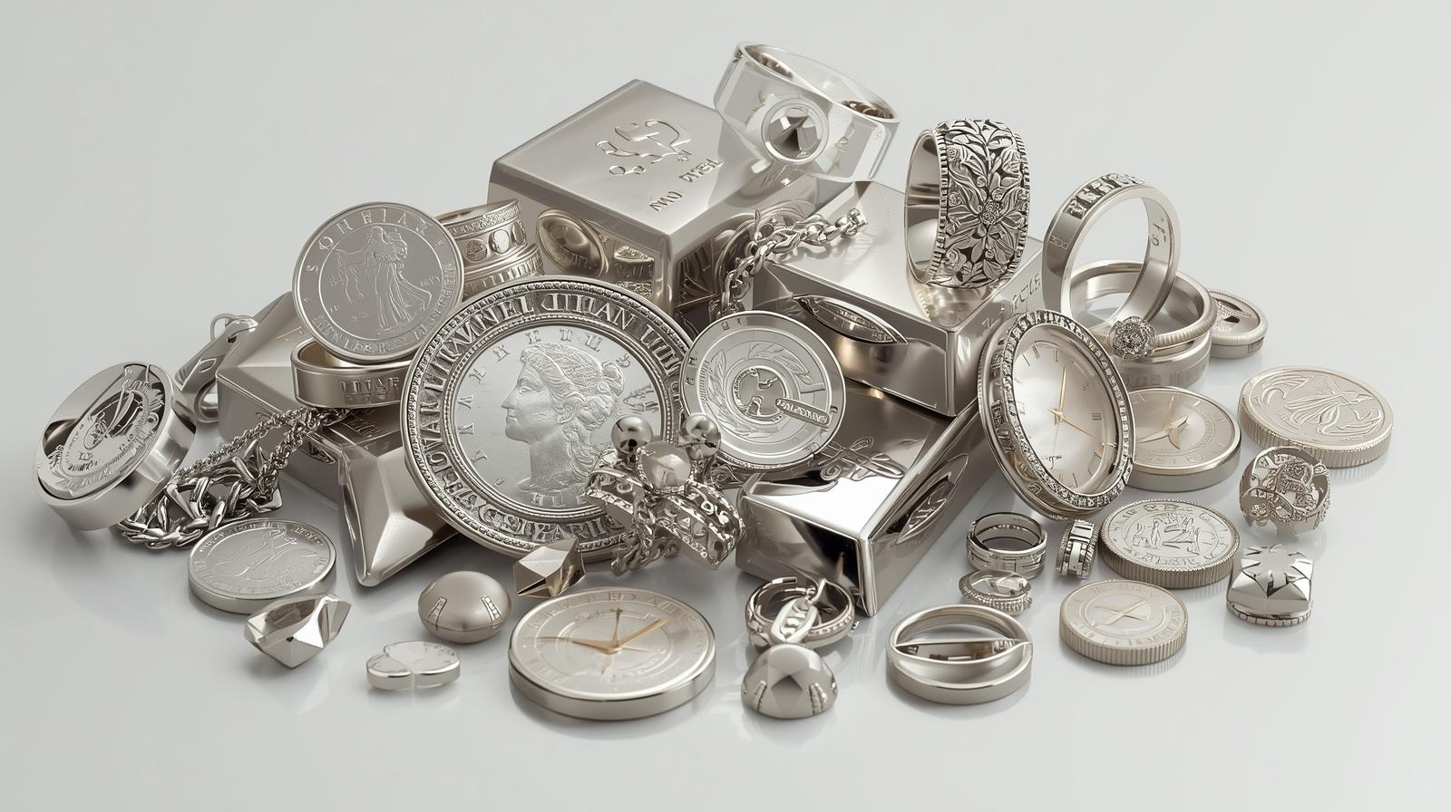 Various platinum items