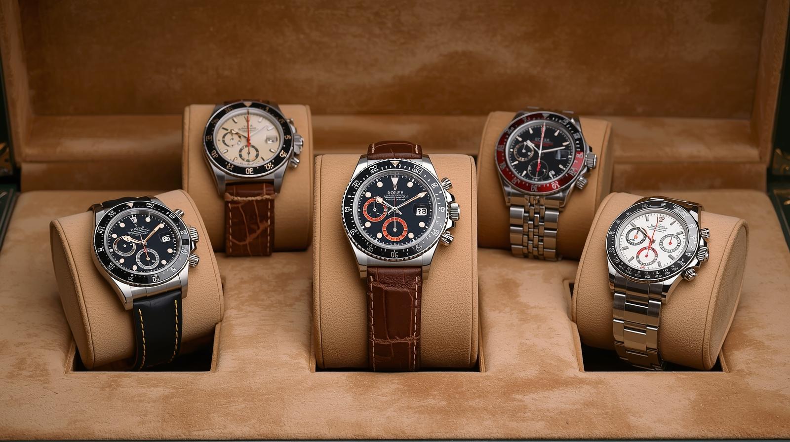 Luxury watches display